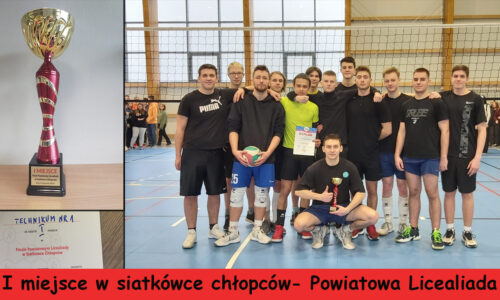 I miejsce w siatkówce chłopców - Powiatowa Licealiada